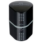 Точилка пластиковая Faber-Castell "Trio Grip 2001" 3 отверстия, 2 контейнера, черная