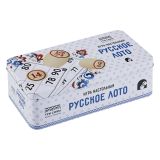 Игра настольная ТРИ СОВЫ "Русское лото", с бочонками, металлическая коробка