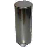 УЦЕНКА - Ведро-контейнер для мусора (урна) Титан, 30л, с педалью, круглое, металл, хром