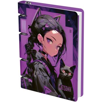 Тетрадь на кольцах А5, 100л., MESHU 