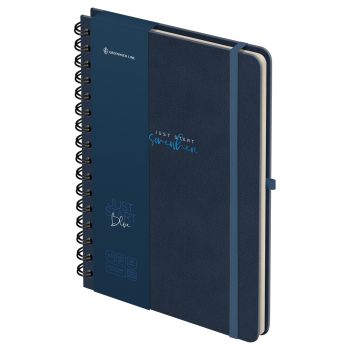 Записная книжка А5 96л., кожзам, на гребне, Greenwich Line 