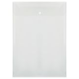 Папка-конверт на кнопке OfficeSpace А4, 180мкм, вертикальная, прозрачная