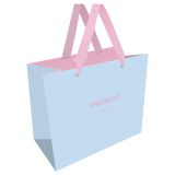 Пакет подарочный 32*26*12см MESHU "Monochrome. Blue", матовая ламинация