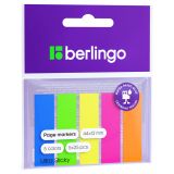 Флажки-закладки Berlingo "Ultra Sticky", 44*12мм, 25л*5 неоновых цветов, европодвес