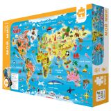 Карта-пазл ГЕОДОМ "Мой мир", с дополненной реальностью, 260 эл., картонная коробка