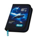 Пенал 1 отделение, 200*140*40 Först "Cosmic", дополнительная откидная секция, полиэстер