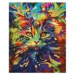 Картина по номерам на холсте с глиттером ТРИ СОВЫ "Кот-холи", 40*50, с акриловыми красками и кистями