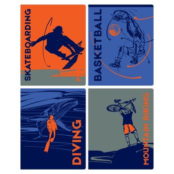 Тетрадь 48л., А5, клетка BG 