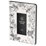 Тетрадь на кольцах А5, 80л. ЛАЙТ, кожзам, Greenwich Line "Spring song", тон. блок