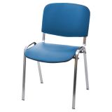 Стул Фабрикант "Изо" DO, №730, CH, каркас хром, обивка кожзам васильковый