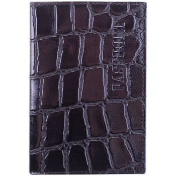 Обложка для паспорта OfficeSpace кожа, черный, 