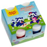 Краски пальчиковые классические Мульти-Пульти "Мои первые пальчиковые краски", 4 цвета, 140 мл, для малышей, 1+, картон