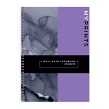 Тетрадь 80л., А4 клетка на гребне BG "Мои узоры", матовая ламинация, твердая обложка
