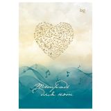 Тетрадь для нот 24л., А5, на скрепке BG "Музыка в сердце", выбор. лак, (вертик.)