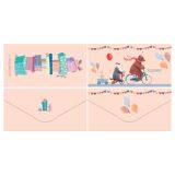 Конверт для денег MESHU "Праздничный день" 85*164мм, глянцевая ламинация, 2 дизайна