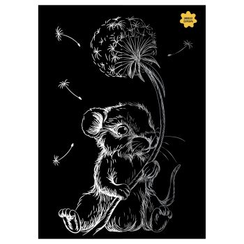 Гравюра с эффектом серебра ТРИ СОВЫ 