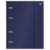 Тетрадь на кольцах А5, 120л., BG "База", пластиковая обложка, синий, с резинкой