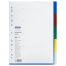 Разделитель листов OfficeSpace А4, 5 листов, без индексации, цветной, пластиковый