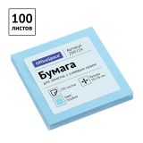 Самоклеящийся блок OfficeSpace 76*76мм, 100л., голубая пастель