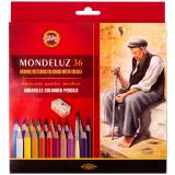 Карандаши акварельные Koh-I-Noor "Mondeluz", 36цв., заточен., картон, европодвес