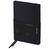 Записная книжка А6 80л., кожзам, Berlingo "Western", черный срез, с резинкой, черный