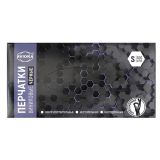 Перчатки виниловые Aviora неопудренные, S, 100 шт, черные, картонная коробка