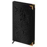 Еженедельник датированный 2026г., 90*165, 64л., твердый переплет, кожзам, BG "Horse. Shade", черный, цветной срез
