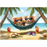 Пазл  104 эл. ТРИ СОВЫ "Хомяки на пляже"