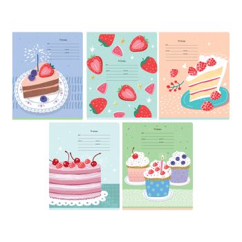 Тетрадь 12л., частая косая линия с доп. горизонтальной BG 