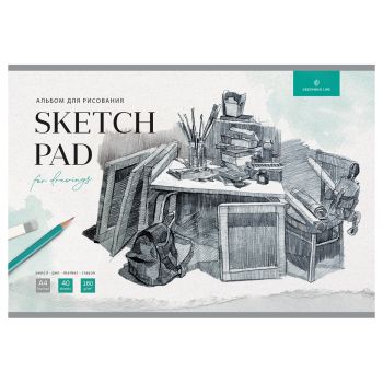 Альбом для рисования 40л., А4, на склейке Greenwich Line 