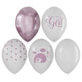 Воздушные шары, 10шт., М12/30см, MESHU "It's girl", пастель, ассорти