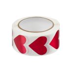 Наклейки ПВХ MESHU "Hearts", 500 наклеек, в рулоне