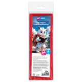 Закладки самоклеящиеся для книг формата А4 (ляссе с клеевым краем), ПВХ, 6 штук, ArtSpace, карминово-красный