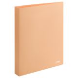 Папка на 4 кольцах СТАММ "Акцент" А4, 40мм, 800мкм, пластик, персиковая