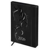 Ежедневник датированный 2026г., А5, 176л., твердый переплет, кожзам, BG "Horse. Shade", цветной срез, с резинкой, карман