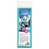 Закладки самоклеящиеся для книг формата А4 (ляссе с клеевым краем), ПВХ, 6 штук, ArtSpace, бирюза