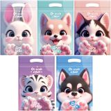 Набор подарочных пакетов 15*22 см, зип-лок, MESHU "Зверята", 35шт.