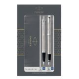 Набор Parker "IM Duo": шар. ручка IM Stainless Steel CT, синяя, 1,0мм + перьевая ручка IM Stainless Steel CT, подарочная упаковка