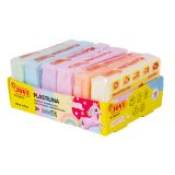 Пластилин растительный JOVI, 6 цветов пастель, 50г, дисплей, картон