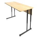 Стол-парта регул.1200*500*580-820мм, рост 3-7 универсал. (3-5гр, 4-6гр, 5-7гр.), клен/черный, с закругленными углами