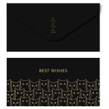 Конверт для денег MESHU "С наилучшими пожеланиями", 85*164мм, мат. ламинация, фольга