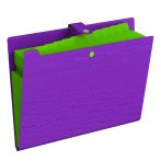 Папка 12 отделений Berlingo "Your Way", А4, 600мкм, на кнопке, фиолетовая