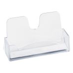 Подставка для визиток настольная СТАММ, 40*100мм, прозрачная