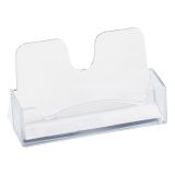 Подставка для визиток настольная СТАММ, 40*100мм, прозрачная