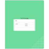 Тетрадь 24л., клетка BG "Школьная", зеленая,  эконом
