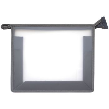 Папка для тетрадей 1 отделение А5 Först, прозрачная/серая, пластик, на молнии