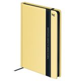 Ежедневник недатированный А5, 136л., 7БЦ, BG "Monochrome. Mimosa", желтый, soft touch, с резинкой