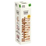 Игра настольная ТРИ СОВЫ "Башня классическая", 54 деревянных бруска, уголок для сборки, картонная коробка