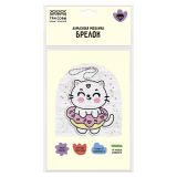 Алмазная мозаика, брелок ТРИ СОВЫ "Мяу-кошечка", пакет с европодвесом