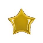 Воздушный шар, 45см, ПатиБум, "Звезда. Золото", фольгированный